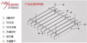 型材鋁方通安裝結(jié)構(gòu)